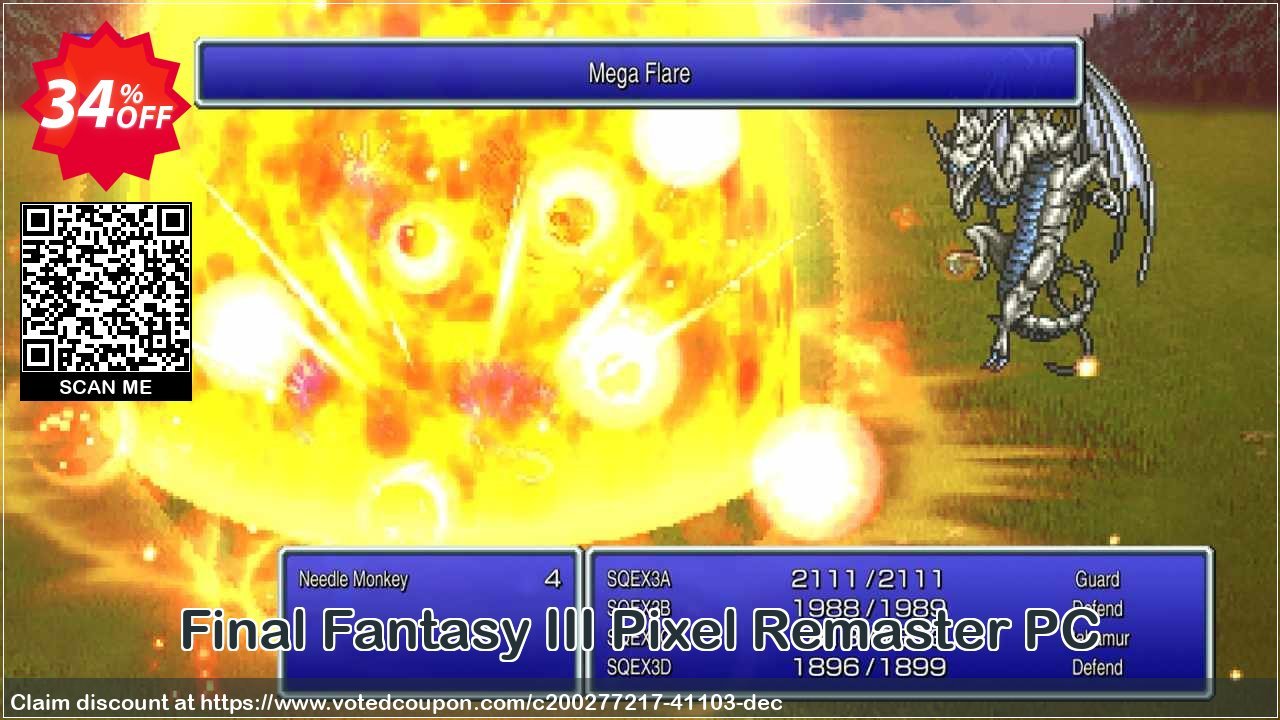 Final Fantasy III Pixel Remaster PC Coupon, discount Final Fantasy III Pixel Remaster PC Deal 2024 CDkeys. Promotion: Final Fantasy III Pixel Remaster PC Exclusive Sale offer 