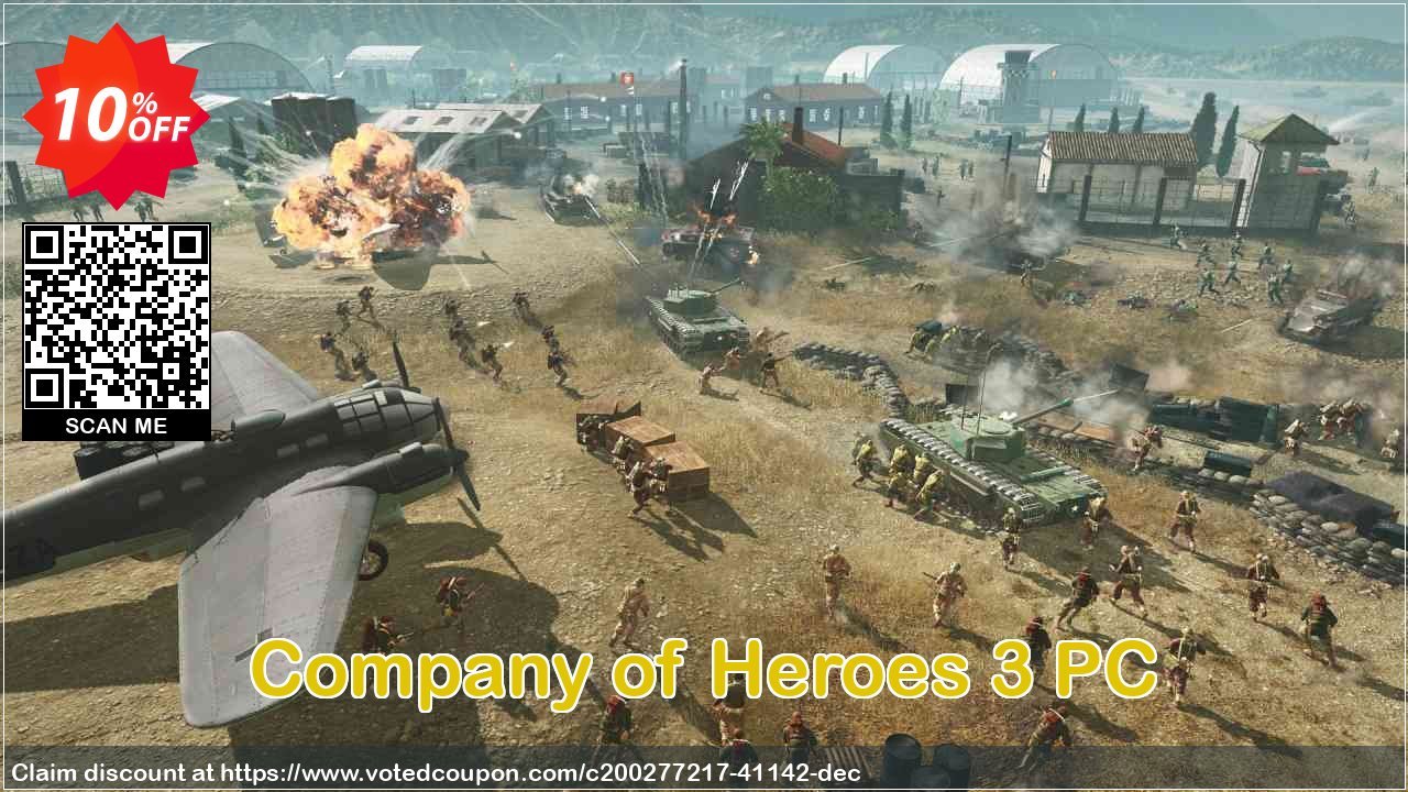 Company of Heroes 3 PC Coupon, discount Company of Heroes 3 PC Deal 2024 CDkeys. Promotion: Company of Heroes 3 PC Exclusive Sale offer 