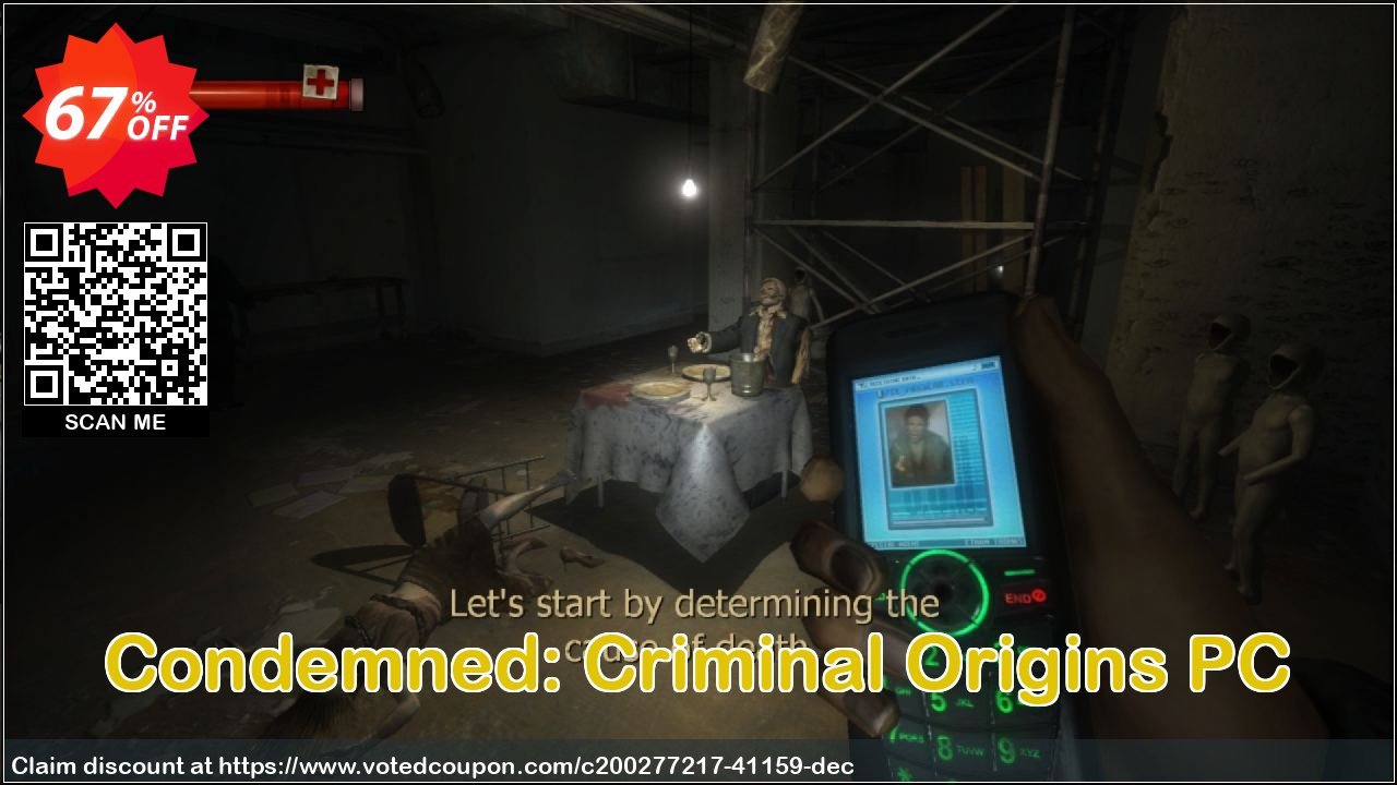 Condemned: Criminal Origins PC Coupon, discount Condemned: Criminal Origins PC Deal 2024 CDkeys. Promotion: Condemned: Criminal Origins PC Exclusive Sale offer 
