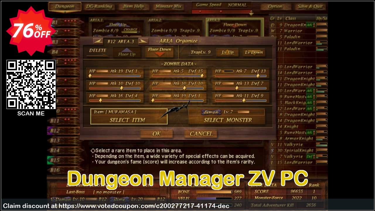Dungeon Manager ZV PC Coupon Code May 2024, 76% OFF - VotedCoupon