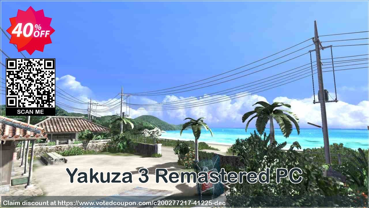 Yakuza 3 Remastered PC Coupon, discount Yakuza 3 Remastered PC Deal 2024 CDkeys. Promotion: Yakuza 3 Remastered PC Exclusive Sale offer 
