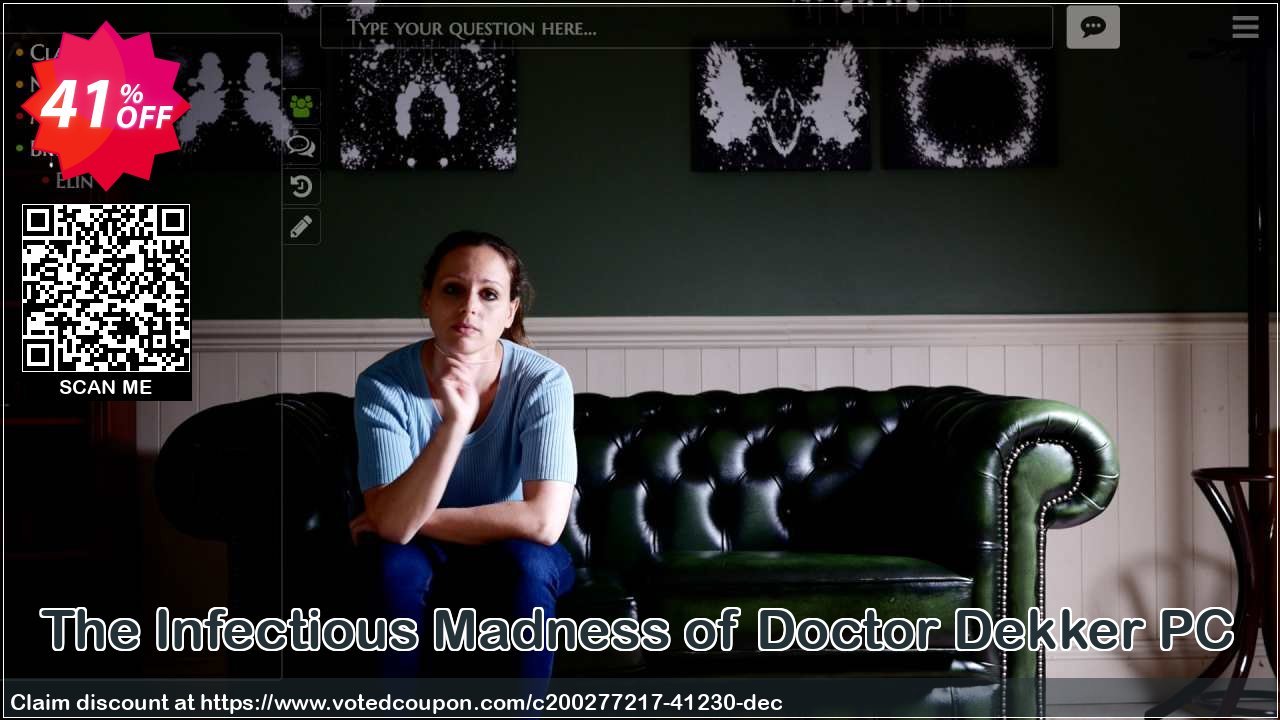The Infectious Madness of Doctor Dekker PC Coupon, discount The Infectious Madness of Doctor Dekker PC Deal 2024 CDkeys. Promotion: The Infectious Madness of Doctor Dekker PC Exclusive Sale offer 