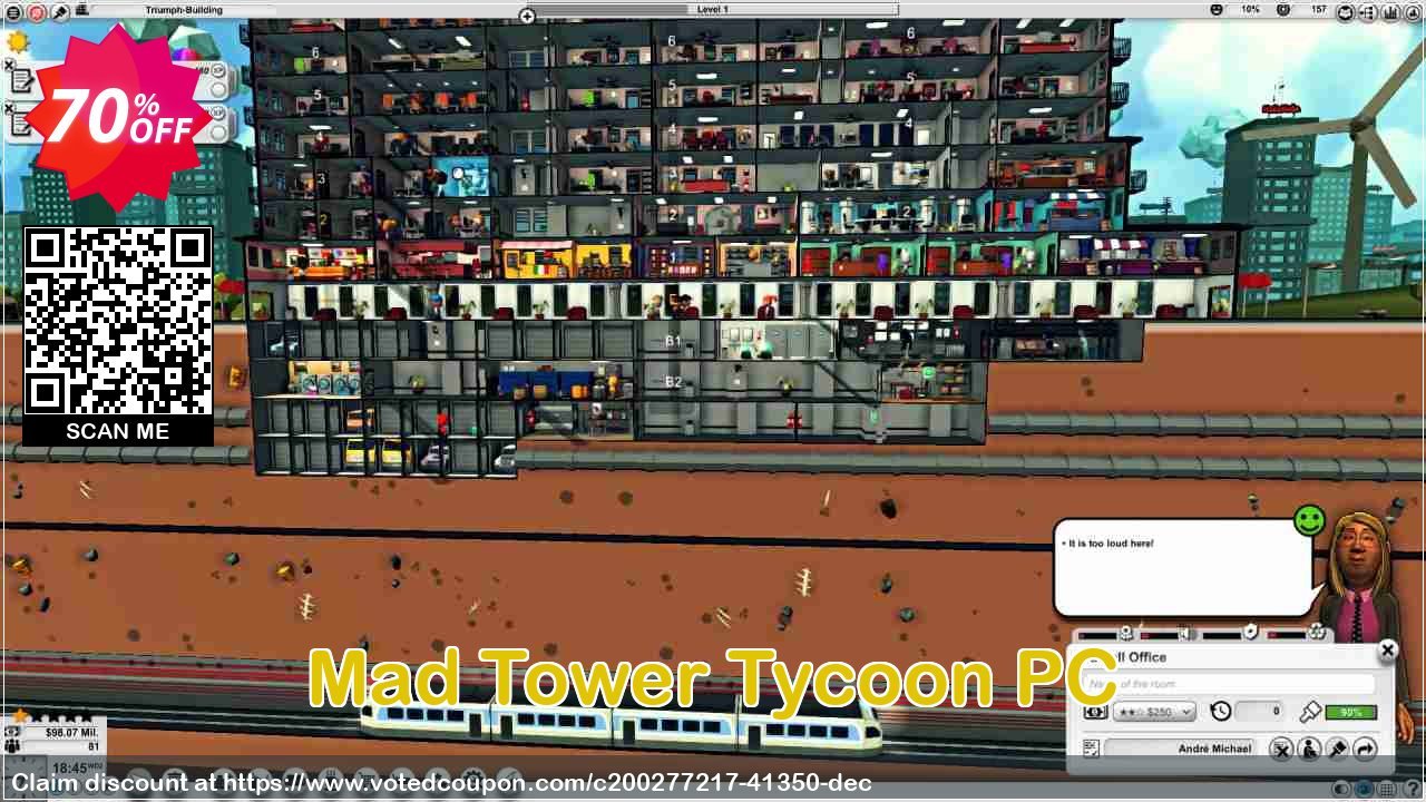 Mad Tower Tycoon PC Coupon, discount Mad Tower Tycoon PC Deal 2024 CDkeys. Promotion: Mad Tower Tycoon PC Exclusive Sale offer 