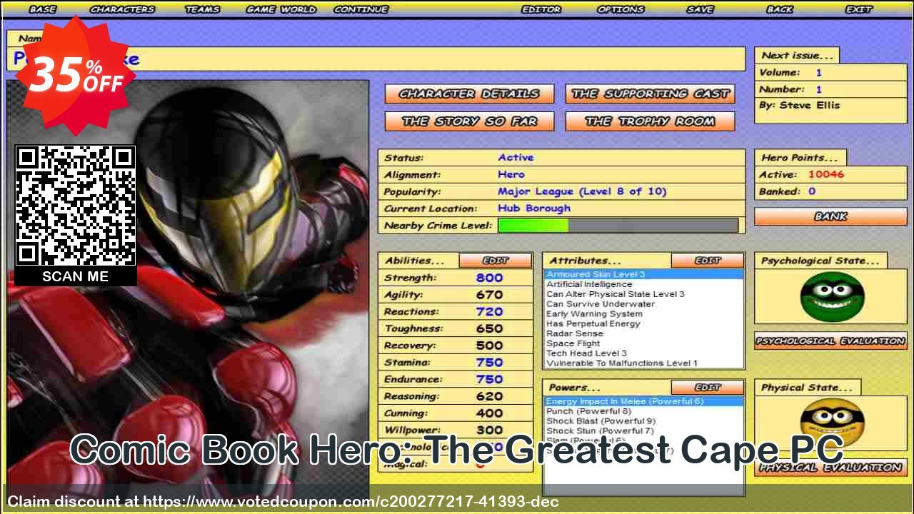 Comic Book Hero: The Greatest Cape PC Coupon Code May 2024, 35% OFF - VotedCoupon