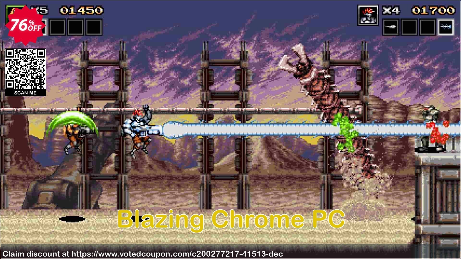 Blazing Chrome PC Coupon, discount Blazing Chrome PC Deal 2024 CDkeys. Promotion: Blazing Chrome PC Exclusive Sale offer 