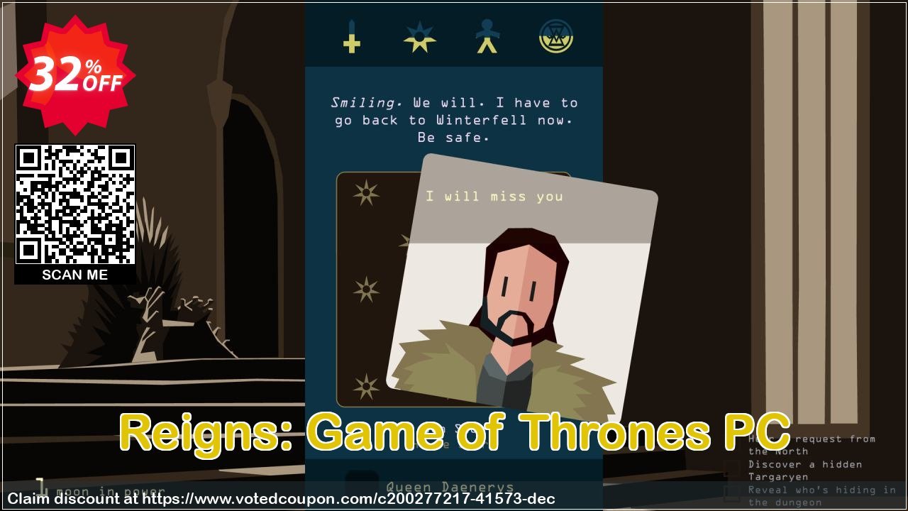 Reigns: Game of Thrones PC Coupon Code May 2024, 32% OFF - VotedCoupon
