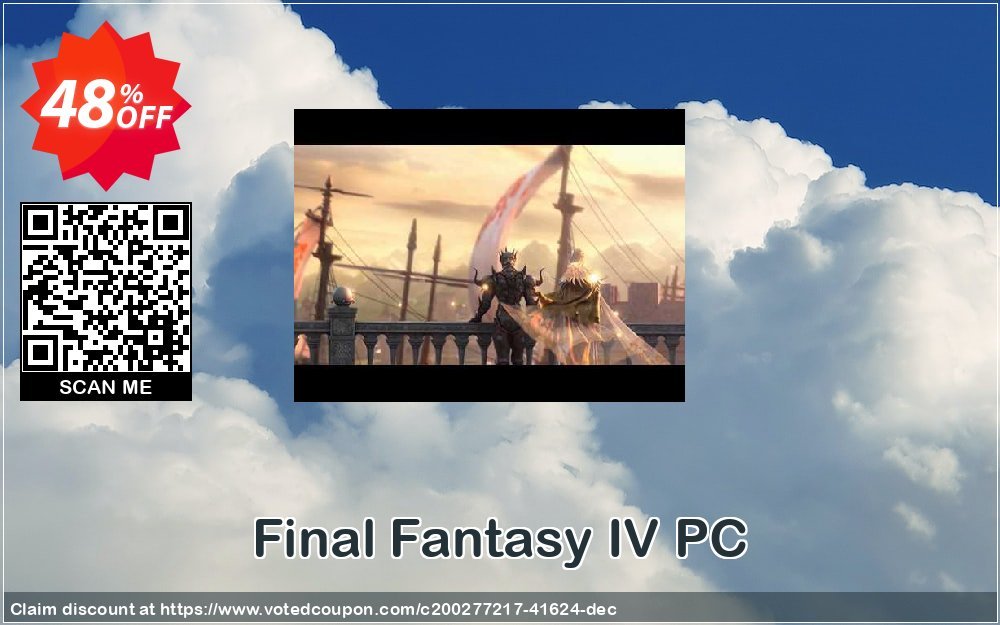 Final Fantasy IV PC Coupon, discount Final Fantasy IV PC Deal 2024 CDkeys. Promotion: Final Fantasy IV PC Exclusive Sale offer 