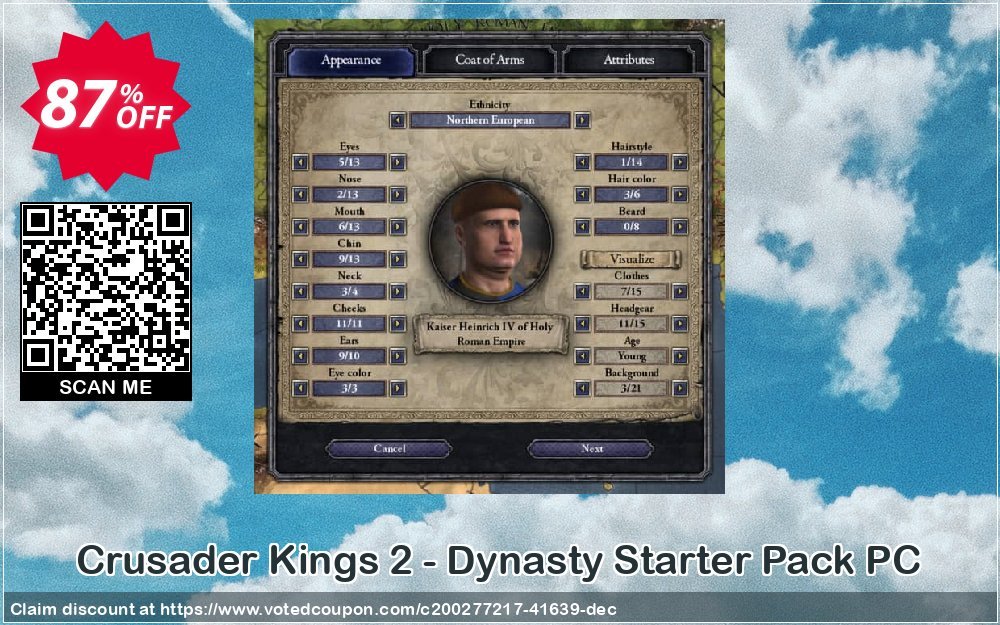 Crusader Kings 2 - Dynasty Starter Pack PC Coupon, discount Crusader Kings 2 - Dynasty Starter Pack PC Deal 2024 CDkeys. Promotion: Crusader Kings 2 - Dynasty Starter Pack PC Exclusive Sale offer 