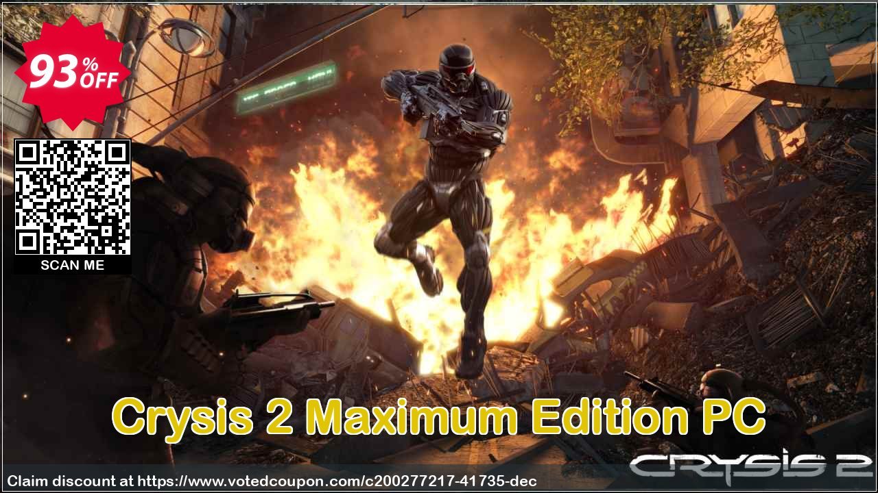 Crysis 2 Maximum Edition PC Coupon Code May 2024, 93% OFF - VotedCoupon