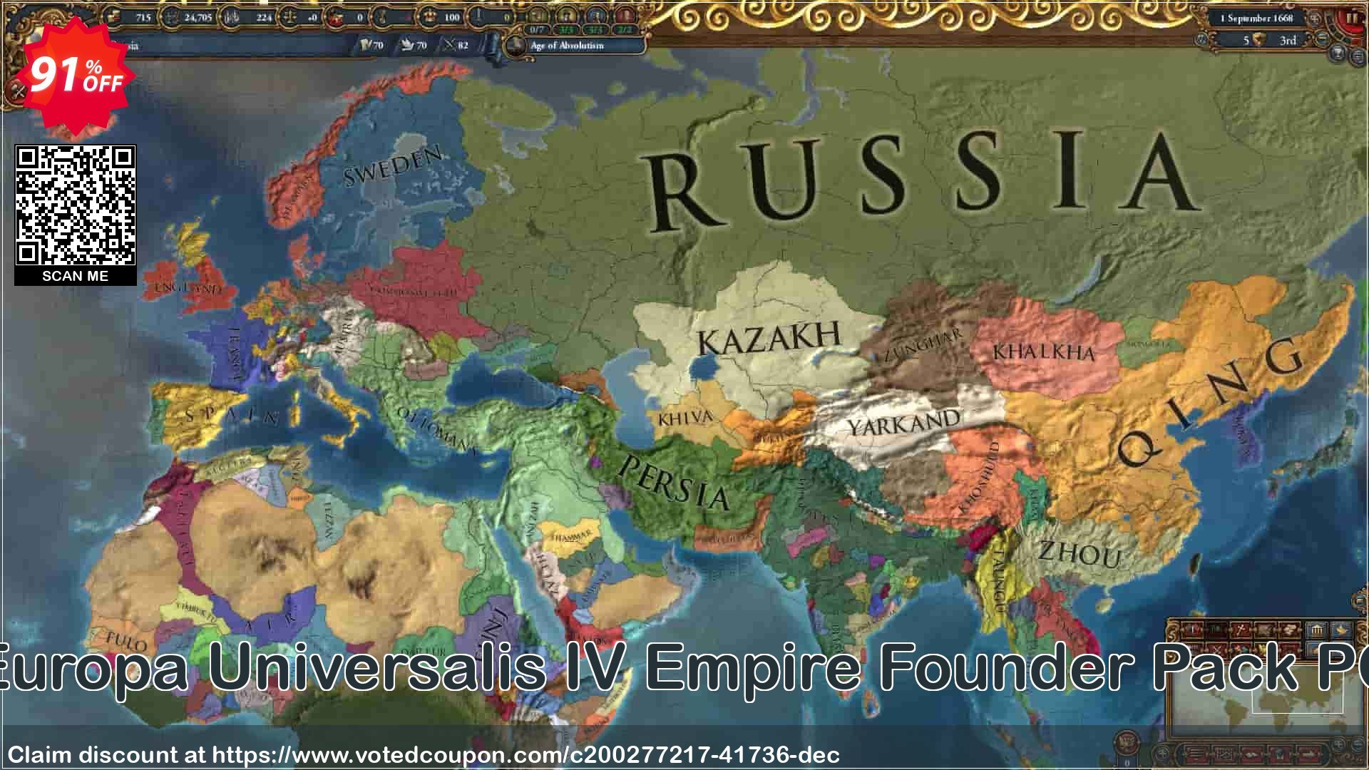 Europa Universalis IV Empire Founder Pack PC voted-on promotion codes
