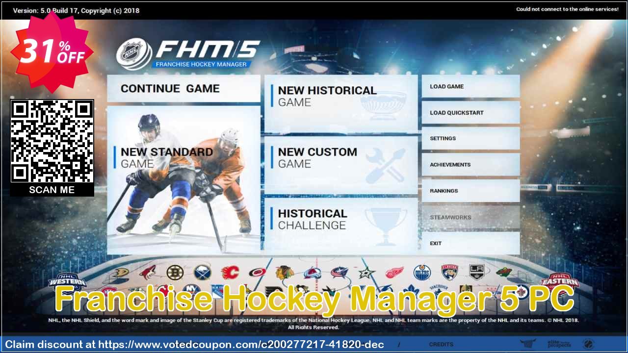 Franchise Hockey Manager 5 PC Coupon, discount Franchise Hockey Manager 5 PC Deal 2021 CDkeys. Promotion: Franchise Hockey Manager 5 PC Exclusive Sale offer 