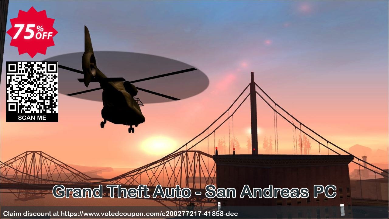 Grand Theft Auto - San Andreas PC Coupon, discount Grand Theft Auto - San Andreas PC Deal 2021 CDkeys. Promotion: Grand Theft Auto - San Andreas PC Exclusive Sale offer 