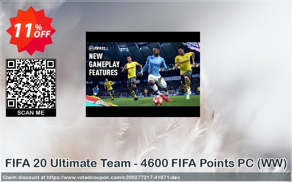 FIFA 20 Ultimate Team - 4600 FIFA Points PC, WW  Coupon, discount FIFA 20 Ultimate Team - 4600 FIFA Points PC (WW) Deal 2024 CDkeys. Promotion: FIFA 20 Ultimate Team - 4600 FIFA Points PC (WW) Exclusive Sale offer 