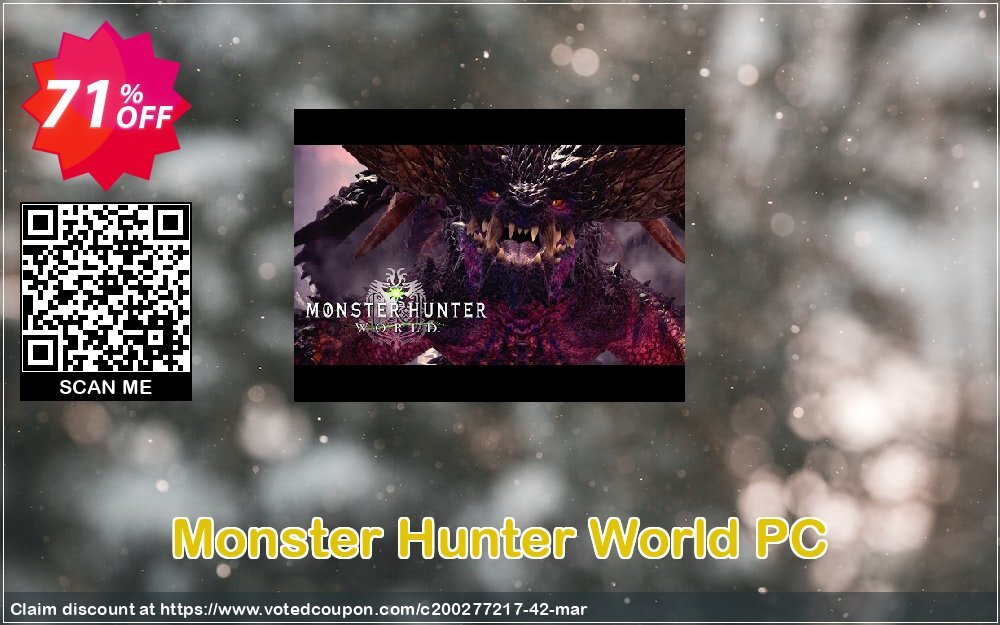 Monster Hunter World PC Coupon, discount Monster Hunter World PC Deal. Promotion: Monster Hunter World PC Exclusive offer 