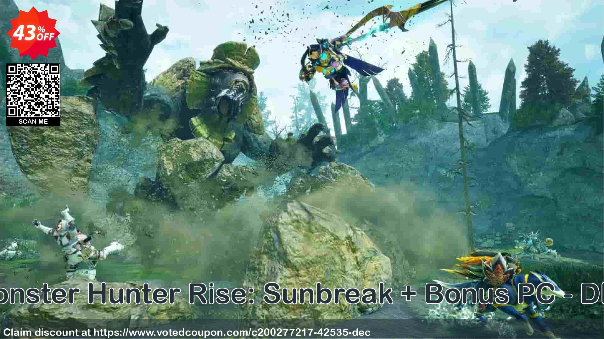 Monster Hunter Rise: Sunbreak + Bonus PC - DLC Coupon, discount Monster Hunter Rise: Sunbreak + Bonus PC - DLC Deal 2024 CDkeys. Promotion: Monster Hunter Rise: Sunbreak + Bonus PC - DLC Exclusive Sale offer 