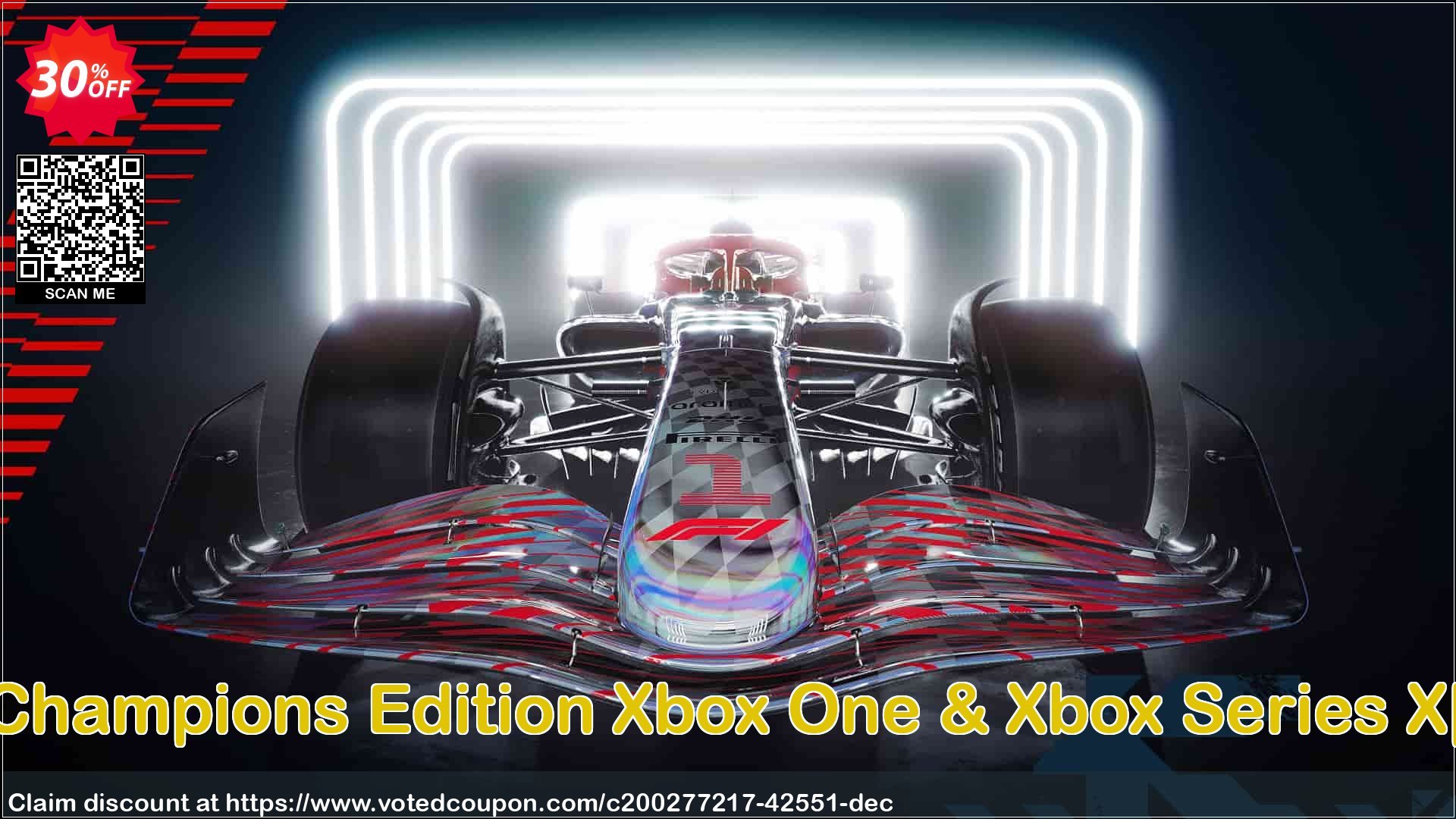F1 22 Champions Edition Xbox One & Xbox Series X|S, US  Coupon, discount F1 22 Champions Edition Xbox One & Xbox Series X|S (US) Deal 2024 CDkeys. Promotion: F1 22 Champions Edition Xbox One & Xbox Series X|S (US) Exclusive Sale offer 