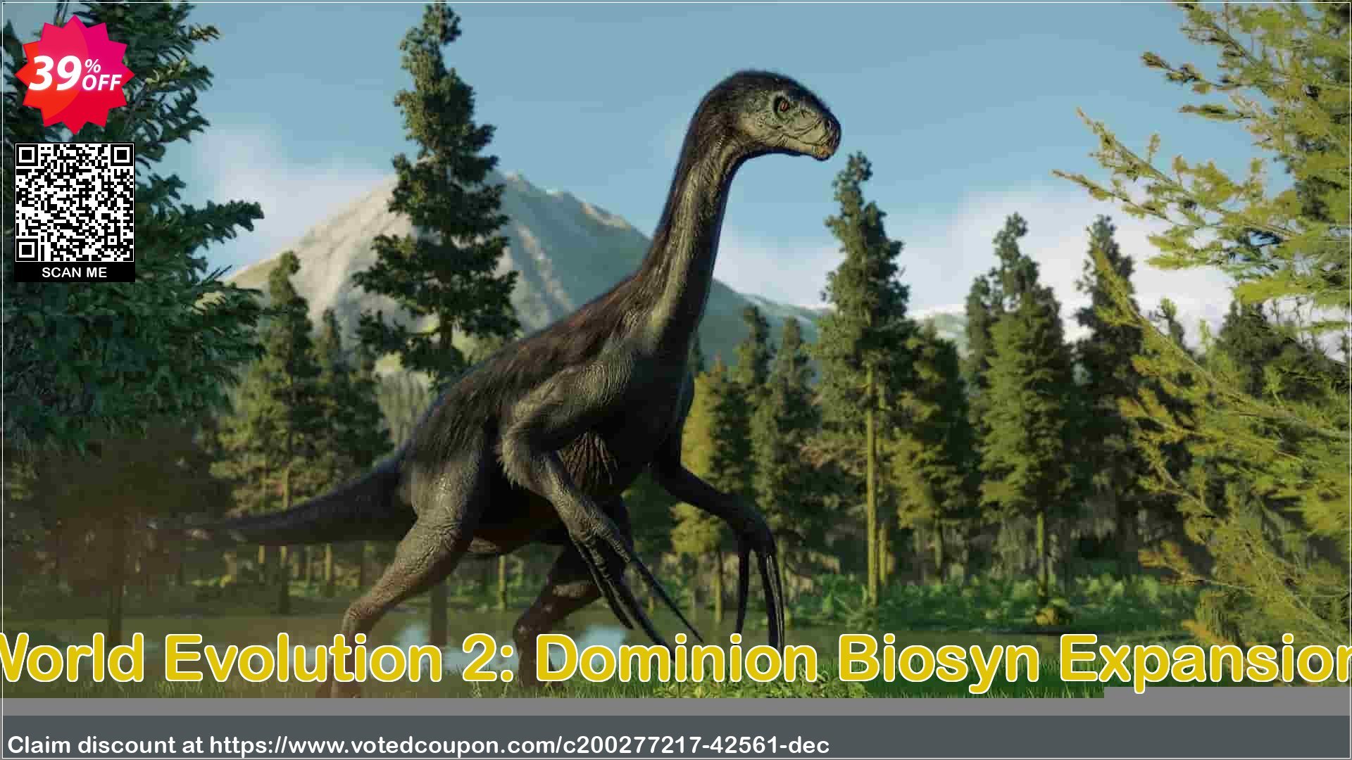 Jurassic World Evolution 2: Dominion Biosyn Expansion PC - DLC Coupon Code May 2024, 39% OFF - VotedCoupon