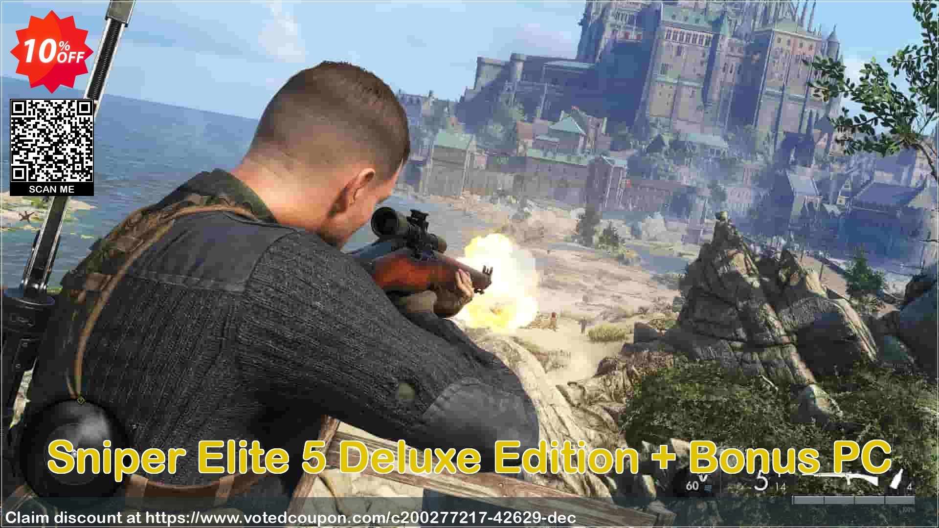 Sniper Elite 5 Deluxe Edition + Bonus PC Coupon, discount Sniper Elite 5 Deluxe Edition + Bonus PC Deal 2024 CDkeys. Promotion: Sniper Elite 5 Deluxe Edition + Bonus PC Exclusive Sale offer 