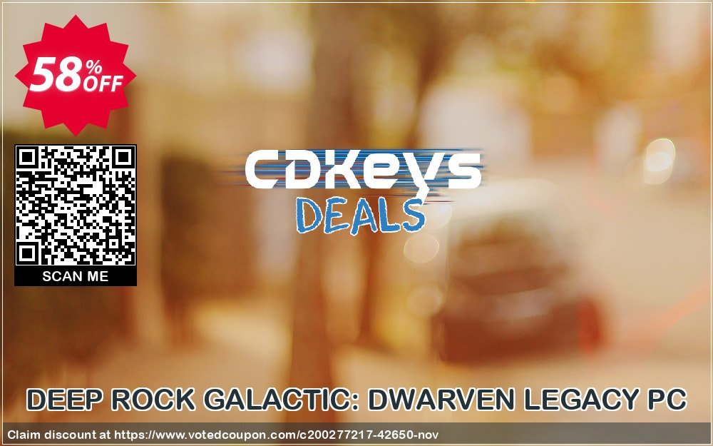 DEEP ROCK GALACTIC: DWARVEN LEGACY PC Coupon, discount DEEP ROCK GALACTIC: DWARVEN LEGACY PC Deal 2024 CDkeys. Promotion: DEEP ROCK GALACTIC: DWARVEN LEGACY PC Exclusive Sale offer 