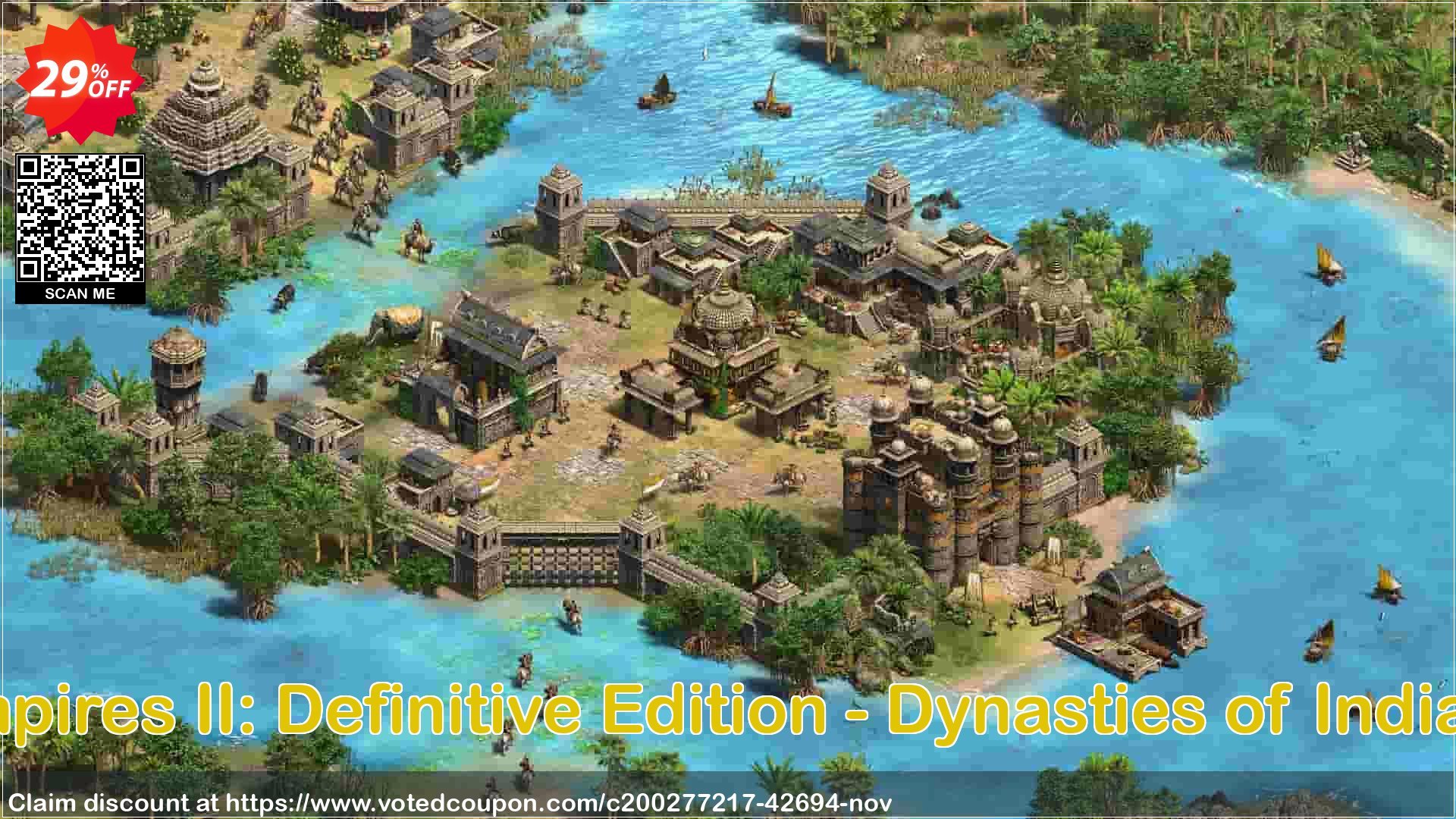 Age of Empires II: Definitive Edition - Dynasties of India PC - DLC Coupon, discount Age of Empires II: Definitive Edition - Dynasties of India PC - DLC Deal 2024 CDkeys. Promotion: Age of Empires II: Definitive Edition - Dynasties of India PC - DLC Exclusive Sale offer 