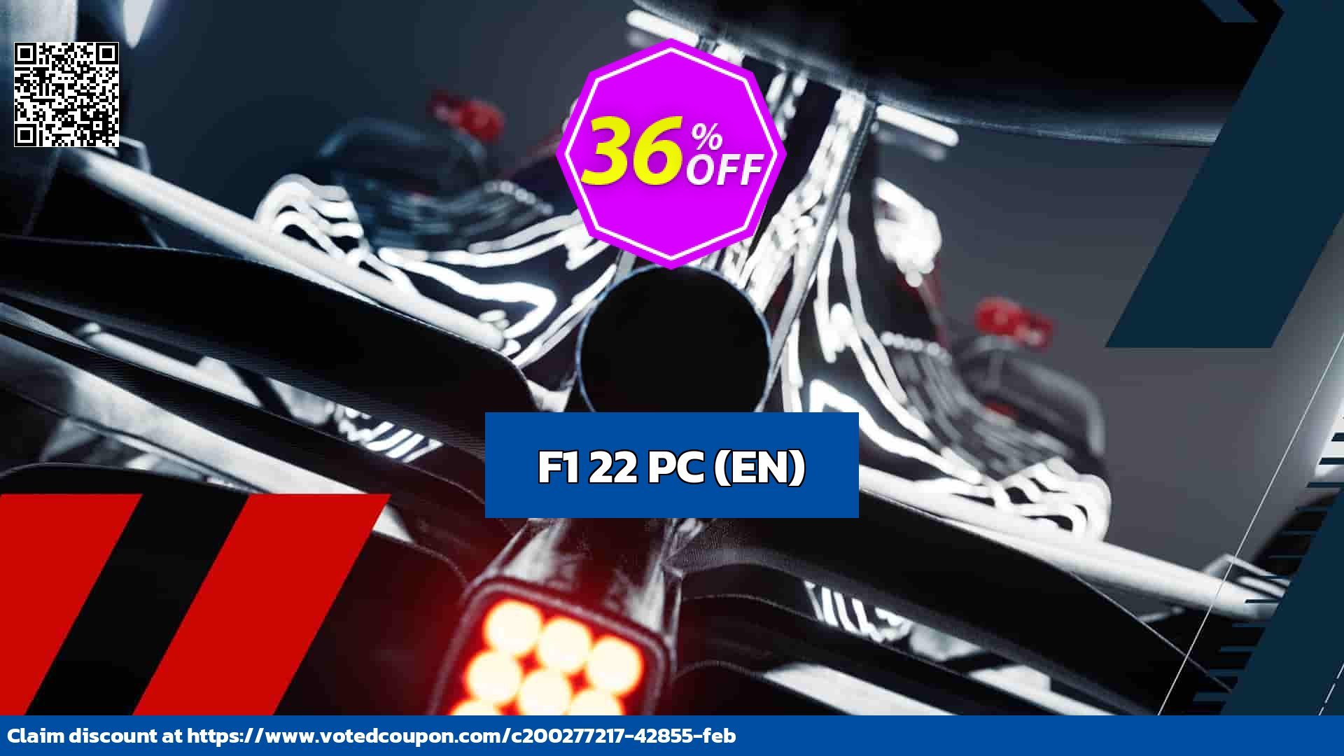 F1 22 PC, EN  Coupon, discount F1 22 PC (EN) Deal 2024 CDkeys. Promotion: F1 22 PC (EN) Exclusive Sale offer 