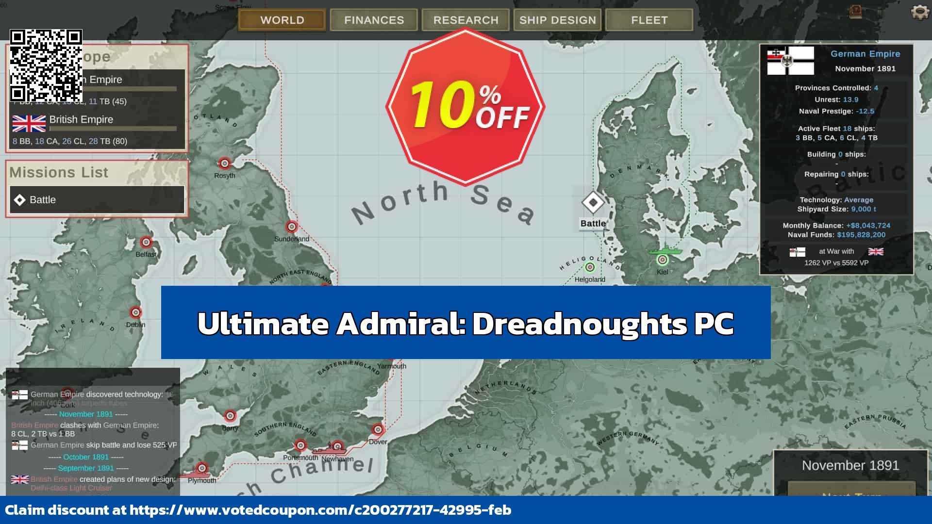 Ultimate Admiral: Dreadnoughts PC Coupon, discount Ultimate Admiral: Dreadnoughts PC Deal 2024 CDkeys. Promotion: Ultimate Admiral: Dreadnoughts PC Exclusive Sale offer 