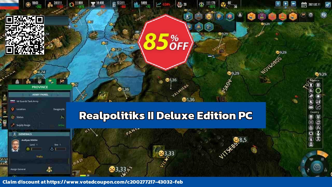 Realpolitiks II Deluxe Edition PC Coupon Code Apr 2024, 85% OFF - VotedCoupon