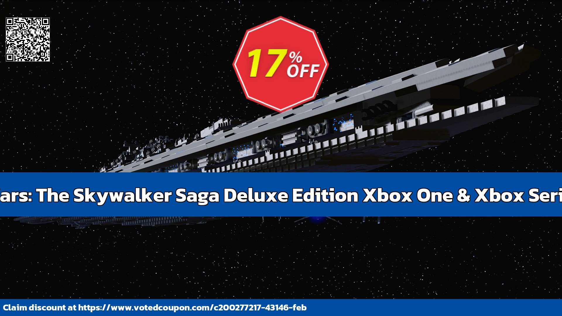 LEGO Star Wars: The Skywalker Saga Deluxe Edition Xbox One & Xbox Series X|S, WW  Coupon, discount LEGO Star Wars: The Skywalker Saga Deluxe Edition Xbox One & Xbox Series X|S (WW) Deal 2024 CDkeys. Promotion: LEGO Star Wars: The Skywalker Saga Deluxe Edition Xbox One & Xbox Series X|S (WW) Exclusive Sale offer 