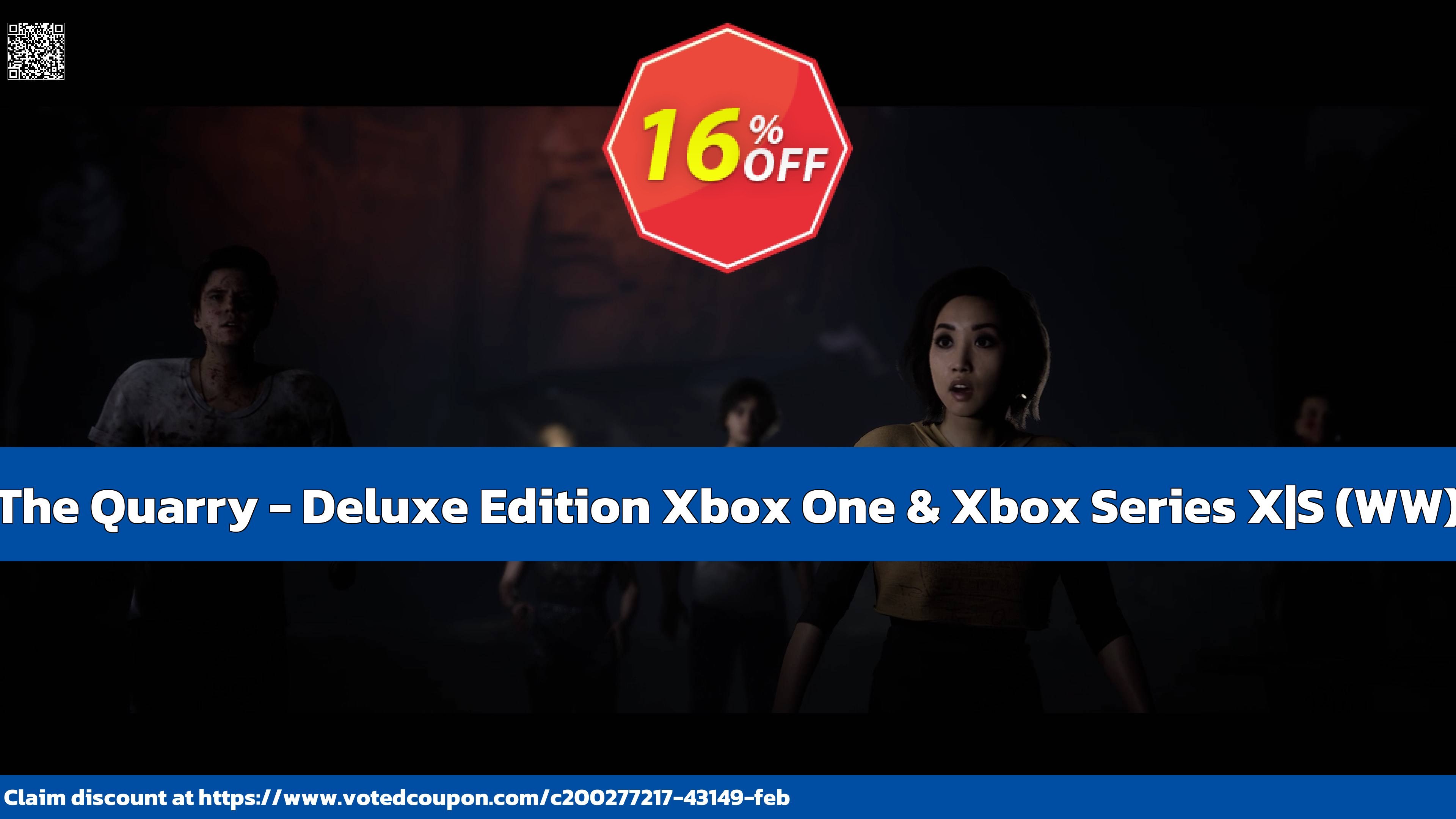 The Quarry - Deluxe Edition Xbox One & Xbox Series X|S, WW  Coupon, discount The Quarry - Deluxe Edition Xbox One & Xbox Series X|S (WW) Deal 2024 CDkeys. Promotion: The Quarry - Deluxe Edition Xbox One & Xbox Series X|S (WW) Exclusive Sale offer 
