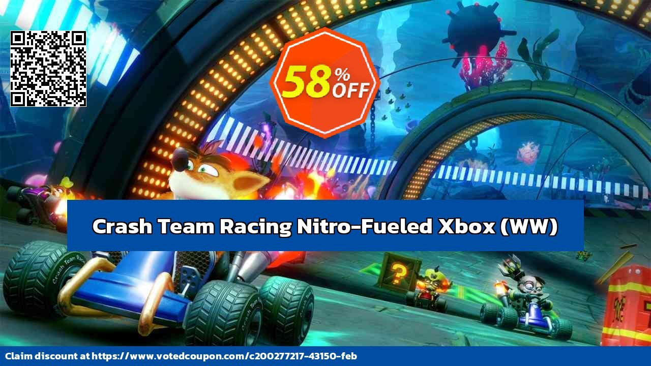 Crash Team Racing Nitro-Fueled Xbox, WW  Coupon, discount Crash Team Racing Nitro-Fueled Xbox (WW) Deal 2024 CDkeys. Promotion: Crash Team Racing Nitro-Fueled Xbox (WW) Exclusive Sale offer 