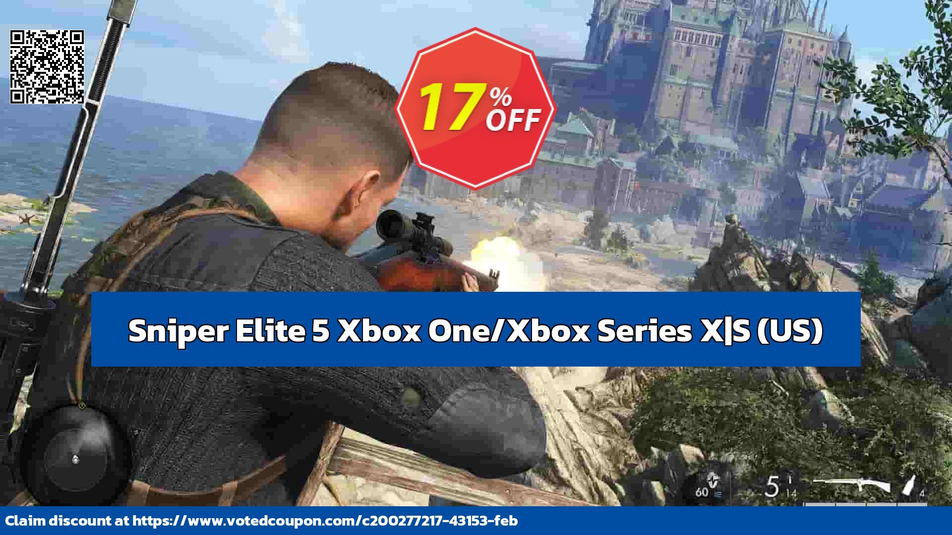 Sniper Elite 5 Xbox One/Xbox Series X|S, US  Coupon, discount Sniper Elite 5 Xbox One/Xbox Series X|S (US) Deal 2024 CDkeys. Promotion: Sniper Elite 5 Xbox One/Xbox Series X|S (US) Exclusive Sale offer 