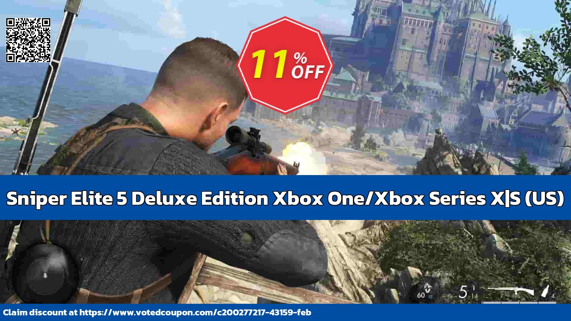 Sniper Elite 5 Deluxe Edition Xbox One/Xbox Series X|S, US  Coupon, discount Sniper Elite 5 Deluxe Edition Xbox One/Xbox Series X|S (US) Deal 2024 CDkeys. Promotion: Sniper Elite 5 Deluxe Edition Xbox One/Xbox Series X|S (US) Exclusive Sale offer 