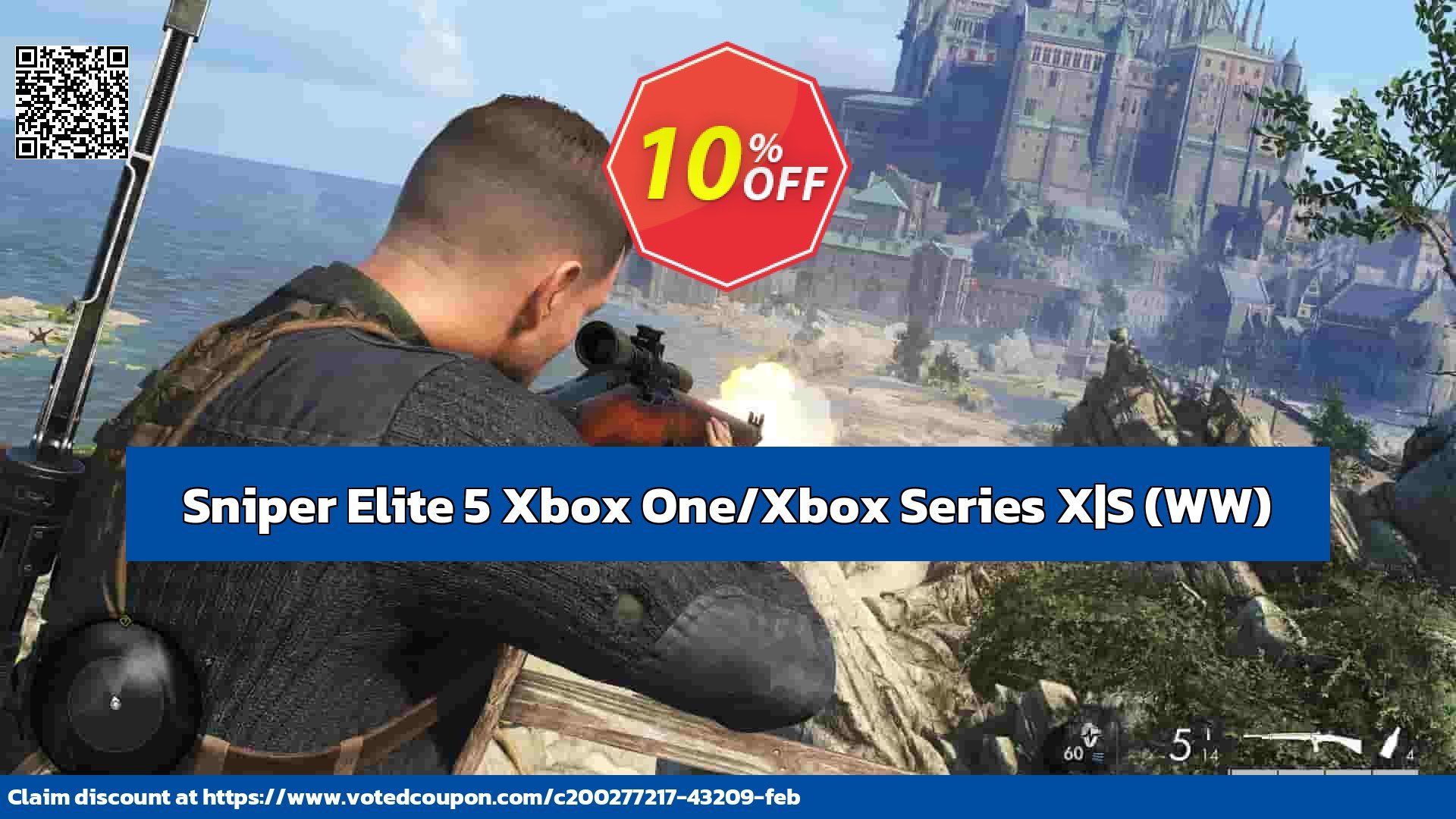 Sniper Elite 5 Xbox One/Xbox Series X|S, WW  Coupon, discount Sniper Elite 5 Xbox One/Xbox Series X|S (WW) Deal 2024 CDkeys. Promotion: Sniper Elite 5 Xbox One/Xbox Series X|S (WW) Exclusive Sale offer 