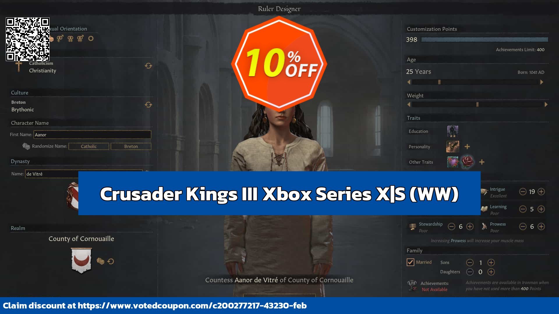 Crusader Kings III Xbox Series X|S, WW  Coupon, discount Crusader Kings III Xbox Series X|S (WW) Deal 2024 CDkeys. Promotion: Crusader Kings III Xbox Series X|S (WW) Exclusive Sale offer 