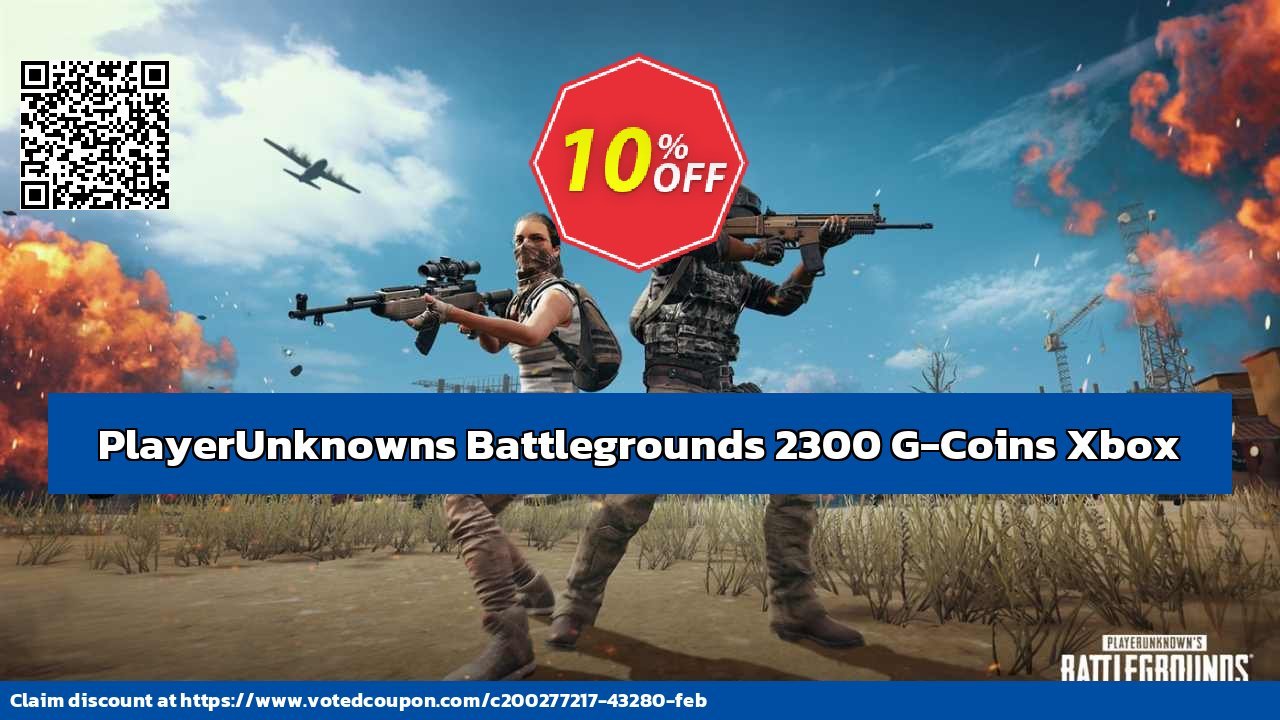 PlayerUnknowns Battlegrounds 2300 G-Coins Xbox Coupon, discount PlayerUnknowns Battlegrounds 2300 G-Coins Xbox Deal 2024 CDkeys. Promotion: PlayerUnknowns Battlegrounds 2300 G-Coins Xbox Exclusive Sale offer 