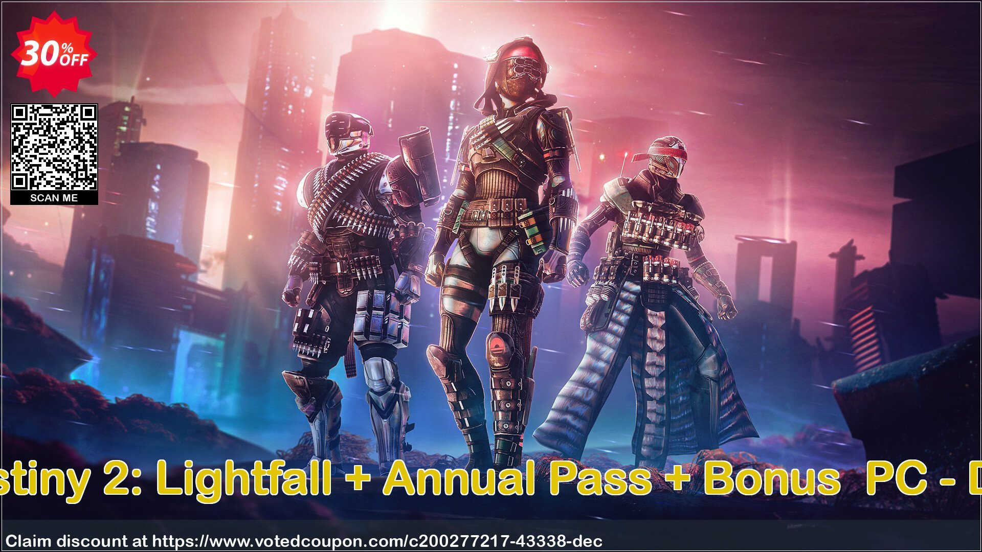Destiny 2: Lightfall + Annual Pass + Bonus  PC - DLC Coupon Code May 2024, 30% OFF - VotedCoupon