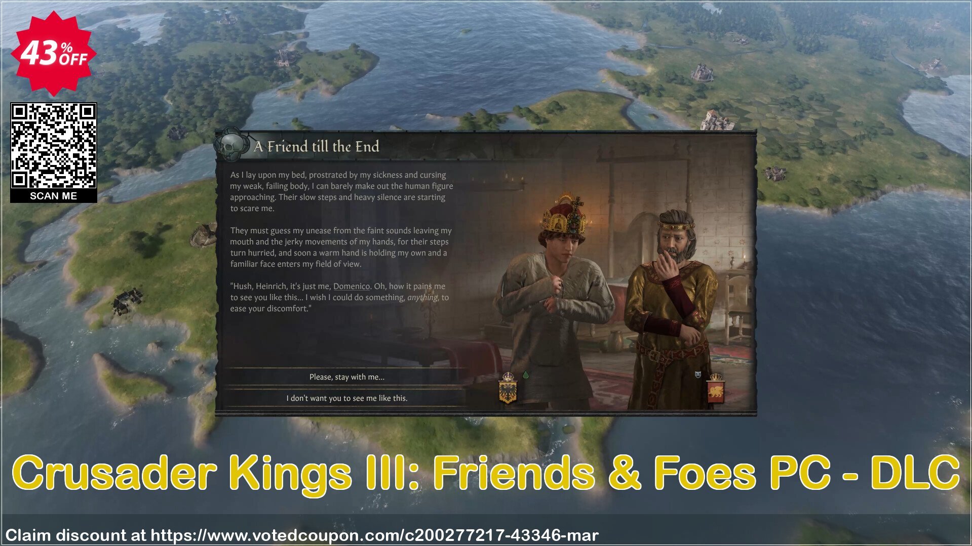 Crusader Kings III: Friends & Foes PC - DLC Coupon, discount Crusader Kings III: Friends & Foes PC - DLC Deal 2024 CDkeys. Promotion: Crusader Kings III: Friends & Foes PC - DLC Exclusive Sale offer 