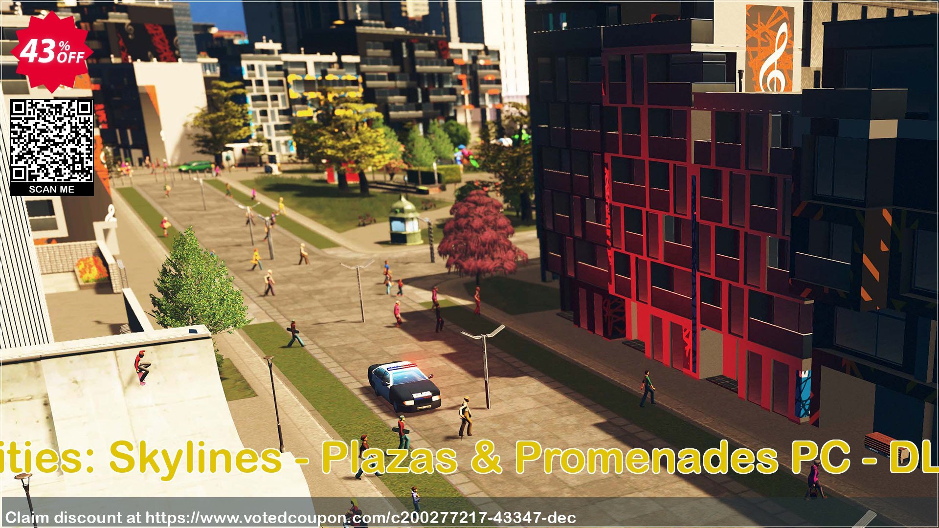 Cities: Skylines - Plazas & Promenades PC - DLC Coupon Code May 2024, 43% OFF - VotedCoupon
