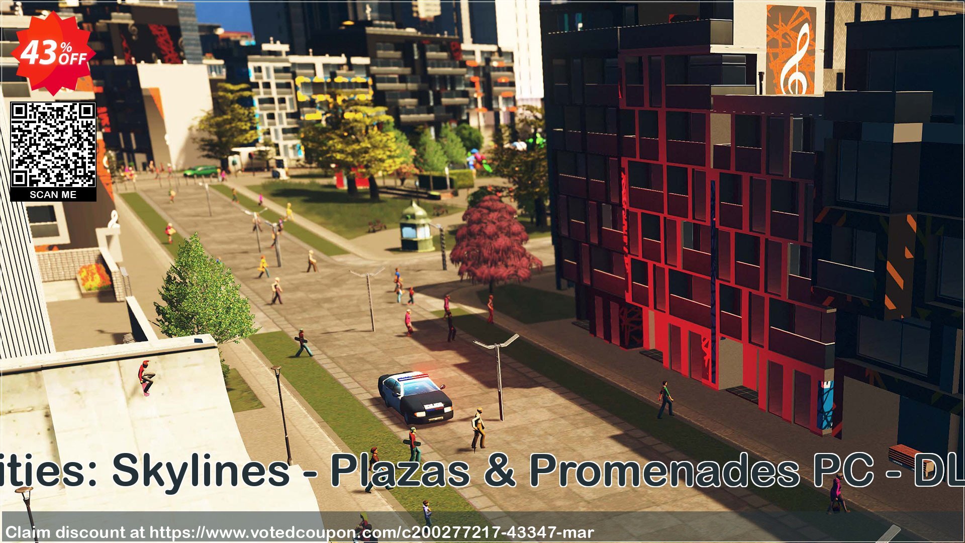 Cities: Skylines - Plazas & Promenades PC - DLC Coupon Code May 2024, 43% OFF - VotedCoupon