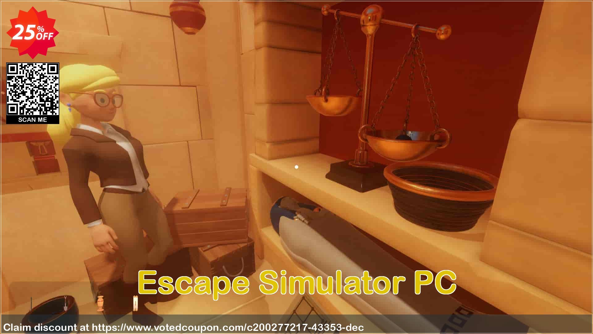 Escape Simulator PC Coupon, discount Escape Simulator PC Deal 2024 CDkeys. Promotion: Escape Simulator PC Exclusive Sale offer 