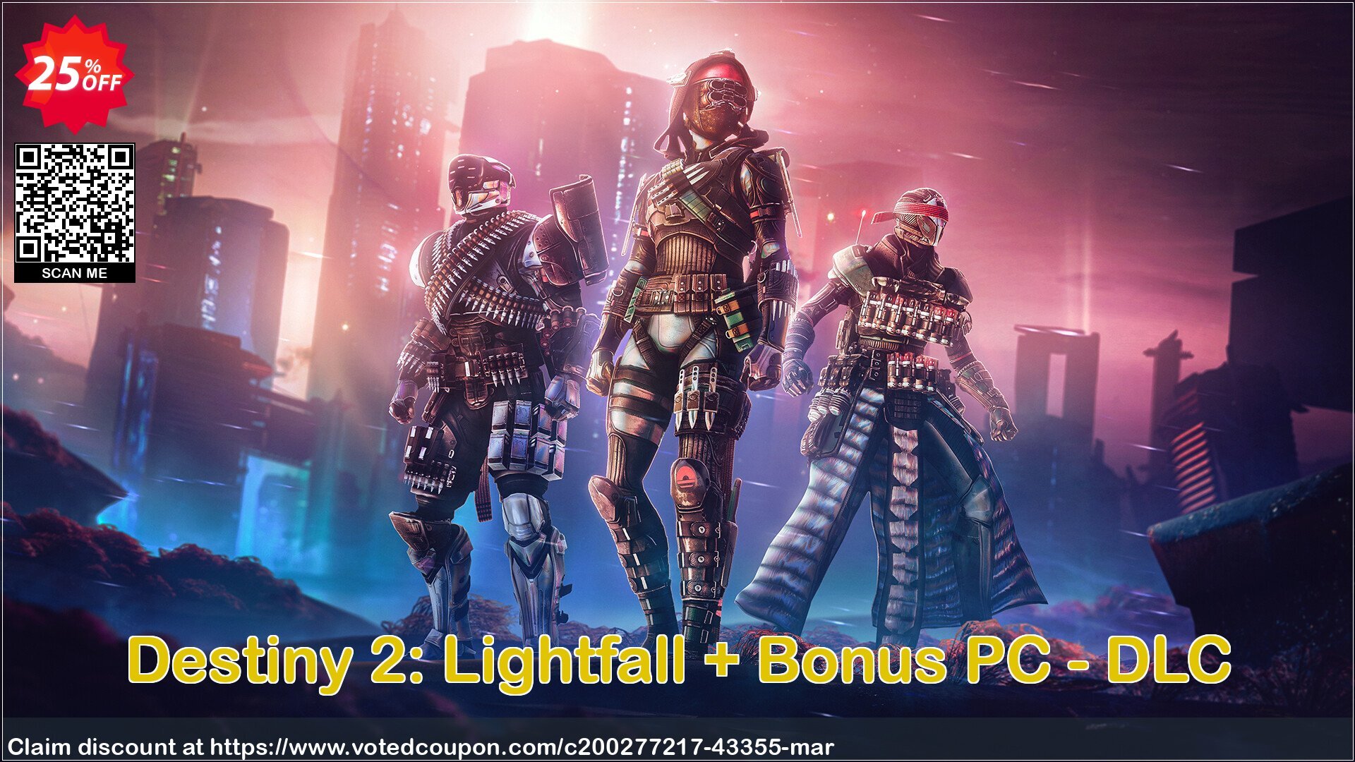 Destiny 2: Lightfall + Bonus PC - DLC Coupon, discount Destiny 2: Lightfall + Bonus PC - DLC Deal 2024 CDkeys. Promotion: Destiny 2: Lightfall + Bonus PC - DLC Exclusive Sale offer 