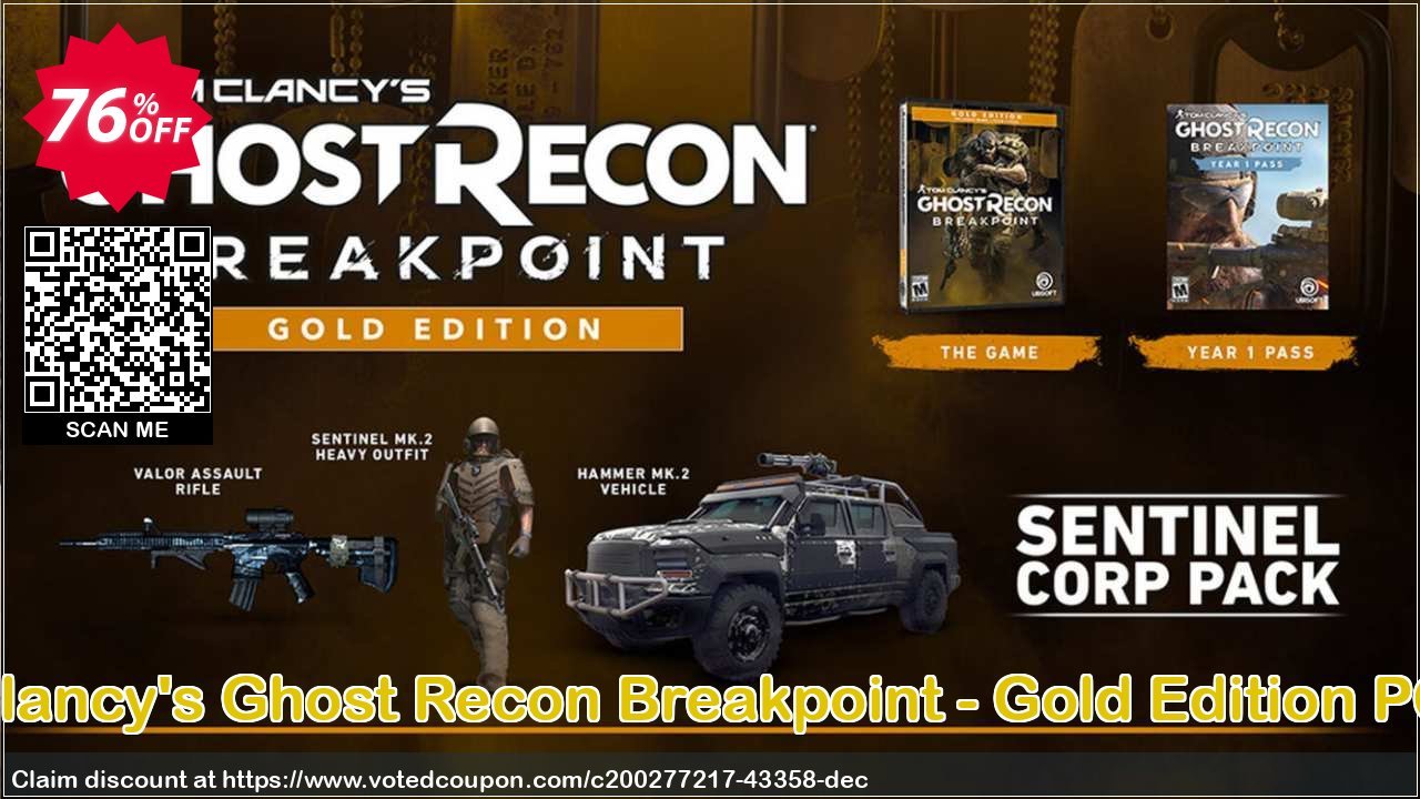 Tom Clancy's Ghost Recon Breakpoint - Gold Edition PC, US  Coupon Code May 2024, 76% OFF - VotedCoupon