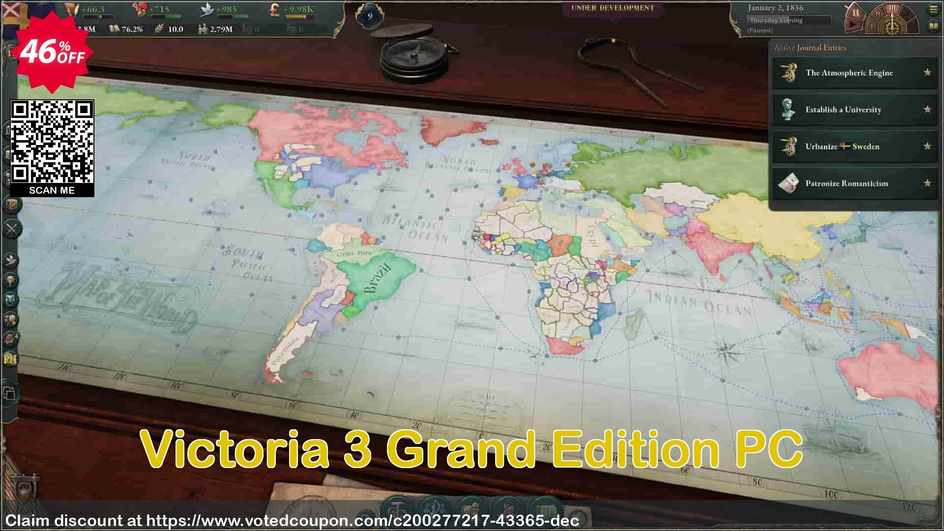 Victoria 3 Grand Edition PC Coupon, discount Victoria 3 Grand Edition PC Deal 2024 CDkeys. Promotion: Victoria 3 Grand Edition PC Exclusive Sale offer 