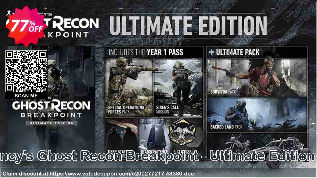 Tom Clancy's Ghost Recon Breakpoint - Ultimate Edition PC, US  Coupon Code May 2024, 77% OFF - VotedCoupon