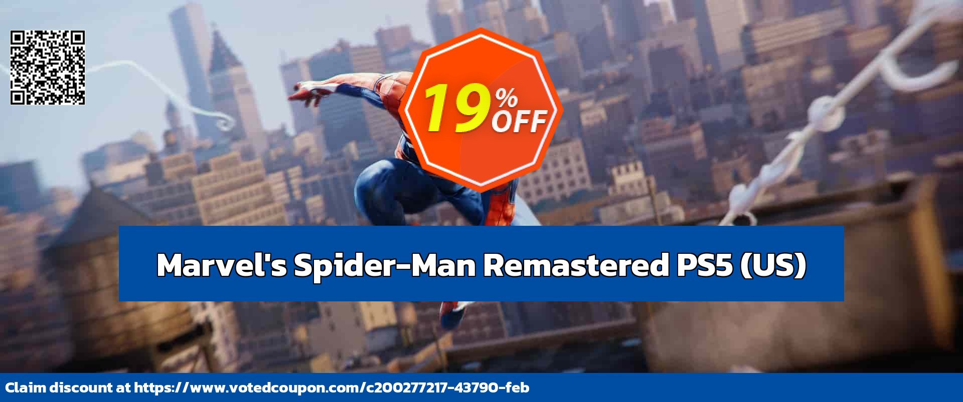Marvel&#039;s Spider-Man Remastered PS5, US  Coupon, discount Marvel's Spider-Man Remastered PS5 (US) Deal CDkeys. Promotion: Marvel's Spider-Man Remastered PS5 (US) Exclusive Sale offer