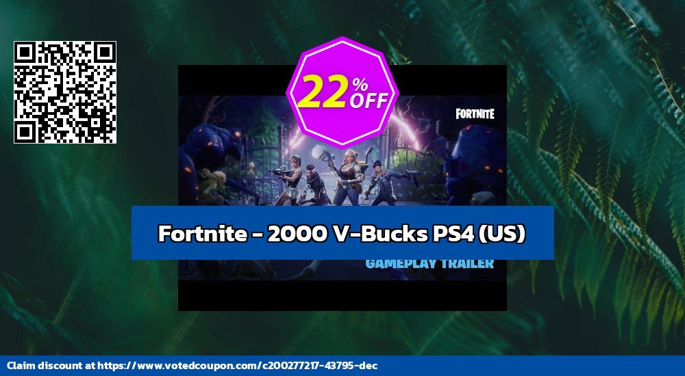 Fortnite - 2000 V-Bucks PS4, US  Coupon Code May 2024, 23% OFF - VotedCoupon