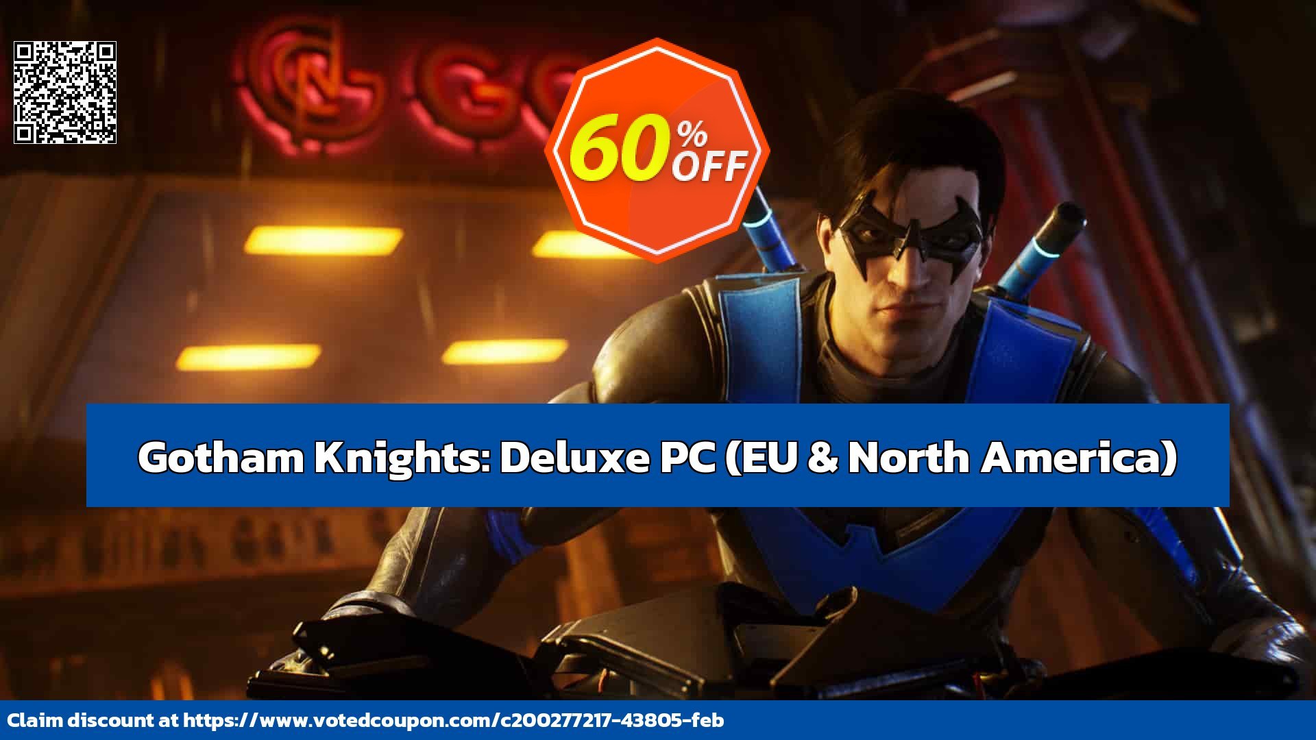 Gotham Knights: Deluxe PC, EU & North America  Coupon Code May 2024, 60% OFF - VotedCoupon