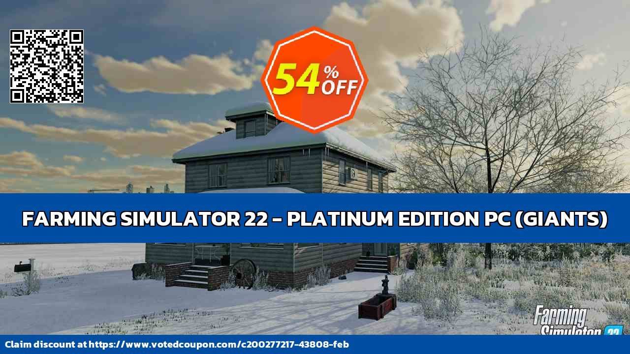 FARMING SIMULATOR 22 - PLATINUM EDITION PC, GIANTS  Coupon, discount FARMING SIMULATOR 22 - PLATINUM EDITION PC (GIANTS) Deal CDkeys. Promotion: FARMING SIMULATOR 22 - PLATINUM EDITION PC (GIANTS) Exclusive Sale offer