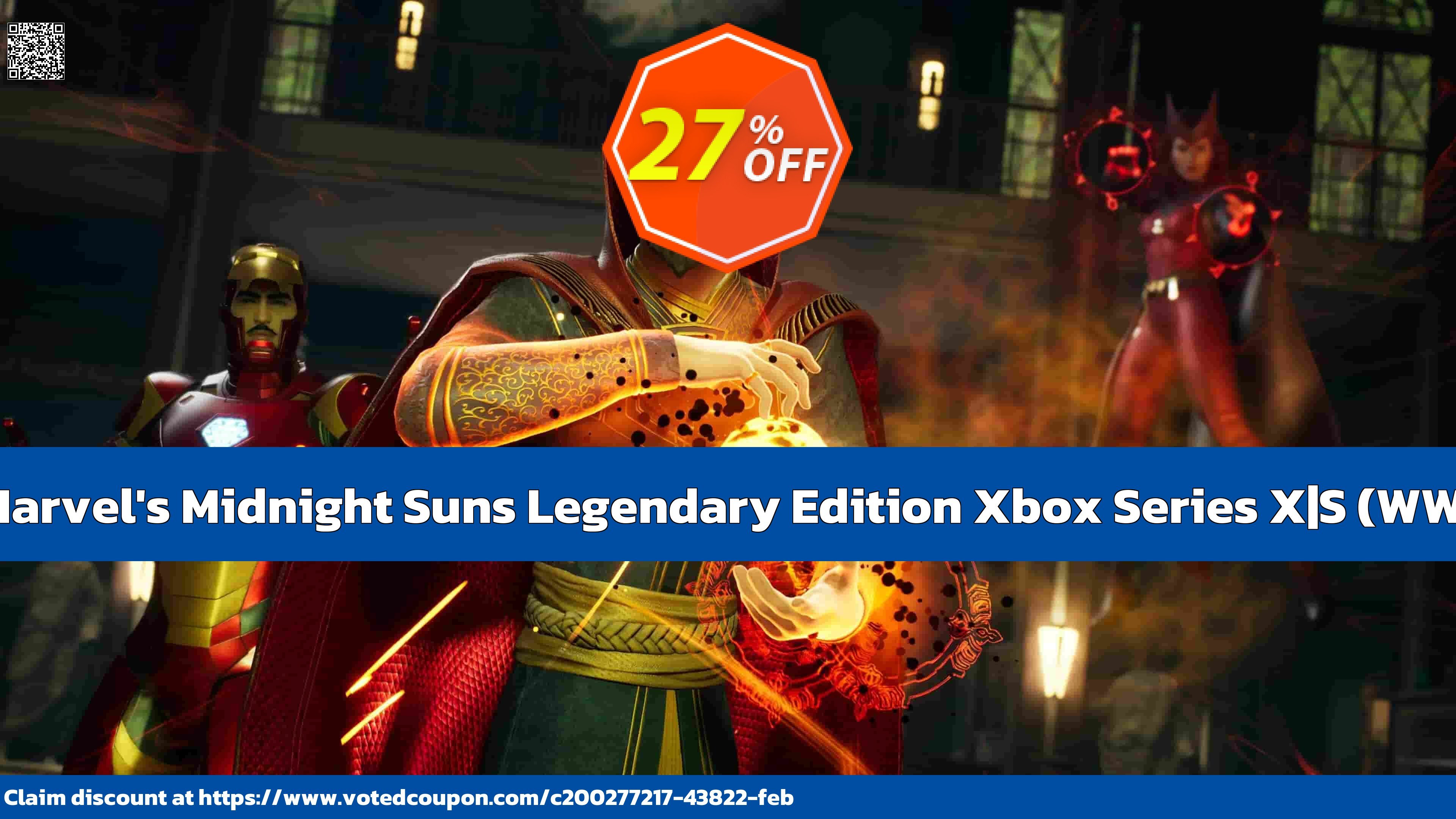 Marvel's Midnight Suns Legendary Edition Xbox Series X|S, WW  Coupon Code May 2024, 27% OFF - VotedCoupon
