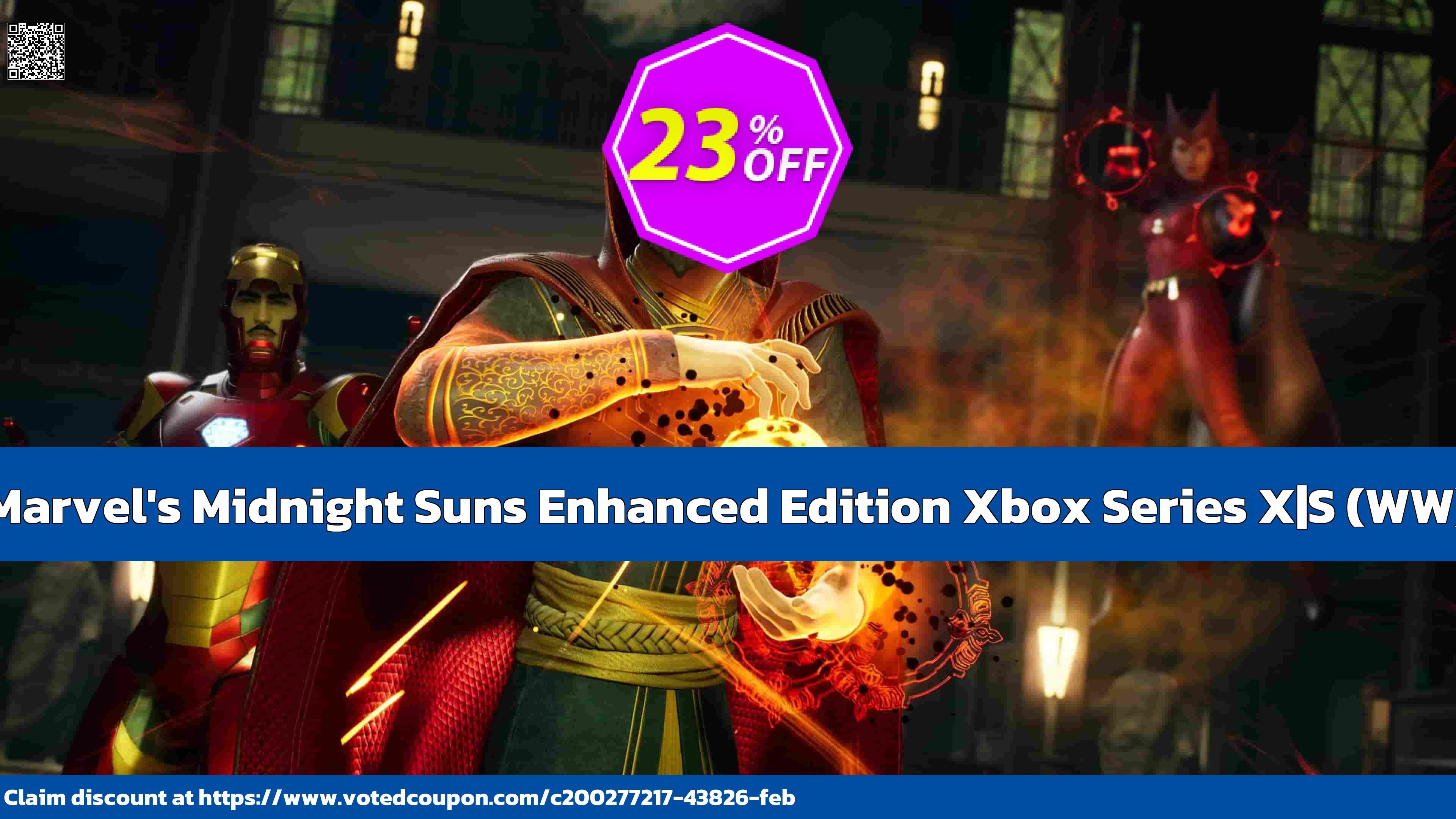 Marvel&#039;s Midnight Suns Enhanced Edition Xbox Series X|S, WW  Coupon, discount Marvel's Midnight Suns Enhanced Edition Xbox Series X|S (WW) Deal CDkeys. Promotion: Marvel's Midnight Suns Enhanced Edition Xbox Series X|S (WW) Exclusive Sale offer